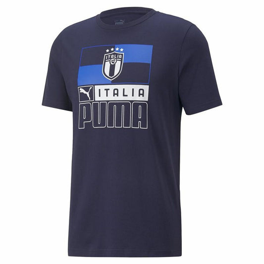 Maglia a Maniche Corte Unisex Puma Italia FIGC Blu scuro