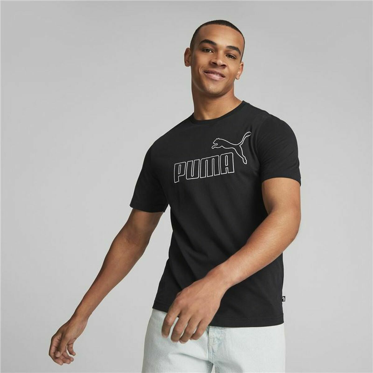 Maglia a Maniche Corte Uomo Puma Essentials Elevated Nero