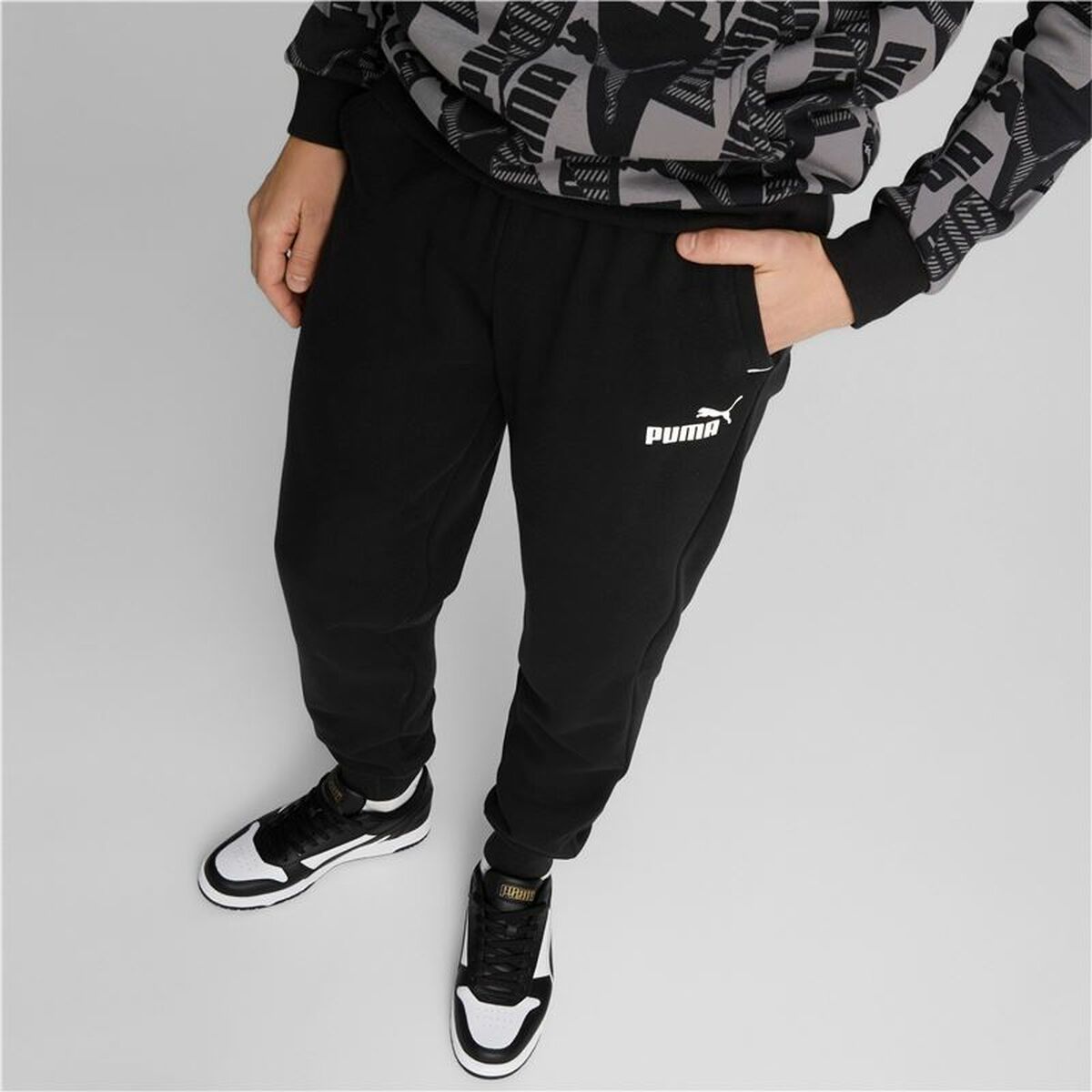 Pantalone Lungo Sportivo Puma Power Sweatpants Nero Uomo