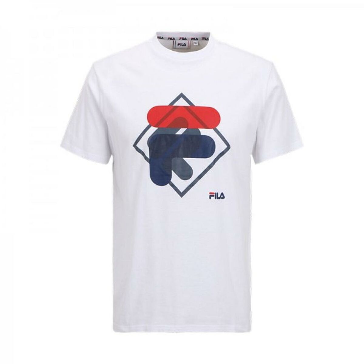 Maglia a Maniche Corte Uomo Fila  FAM0447 10001 Bianco