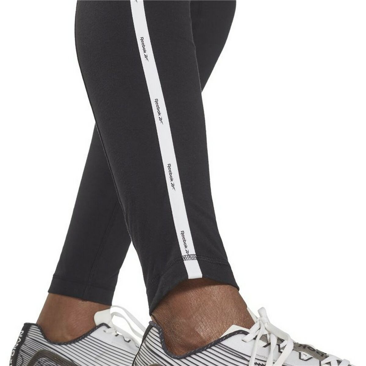 Leggings Sportivo da Donna Reebok  Pping Cotton W  Nero