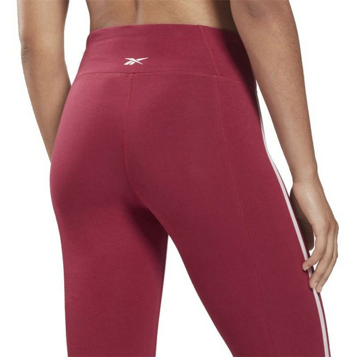 Leggings Sportivo da Donna Reebok  Pping Cotton W Rosso Scuro