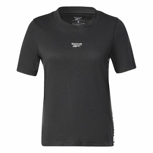 Maglia a Maniche Corte Donna Reebok Tape Pack Nero