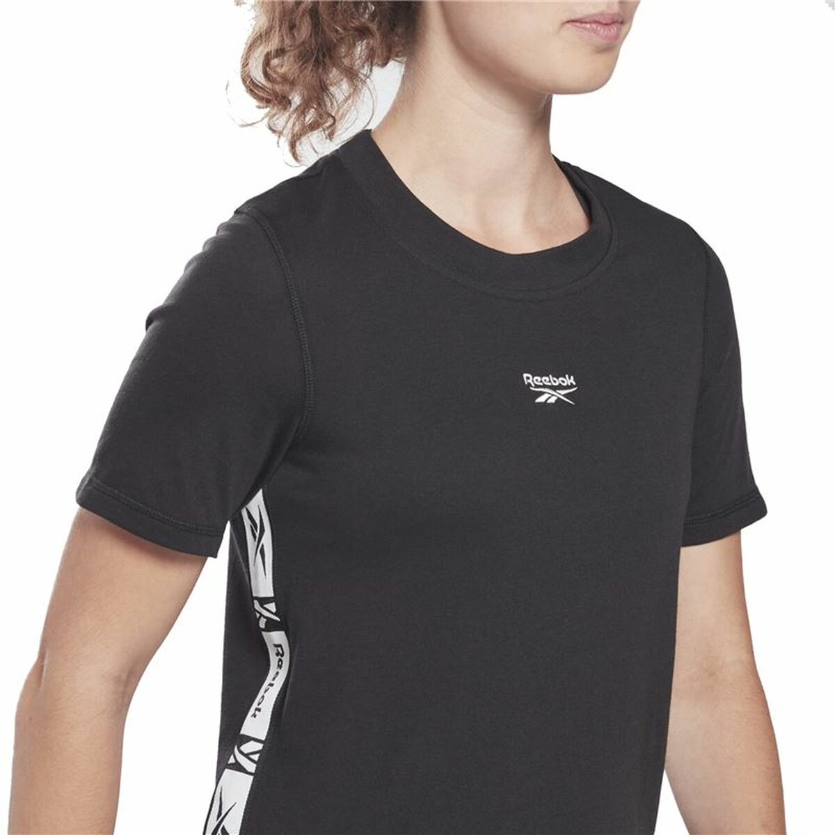 Maglia a Maniche Corte Donna Reebok Tape Pack Nero