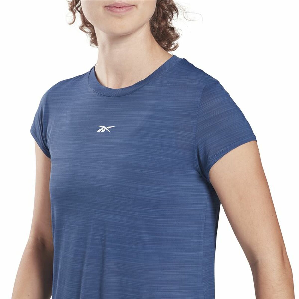 Maglia a Maniche Corte Donna Reebok Workout Ready Blu scuro