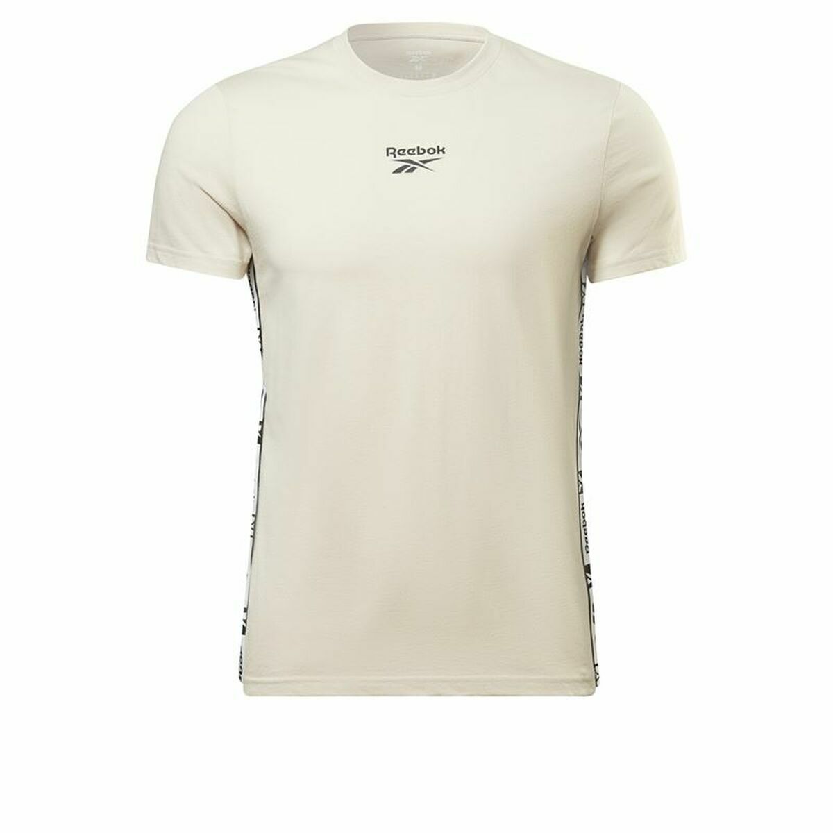 Maglia a Maniche Corte Uomo Reebok Identity Tape Beige