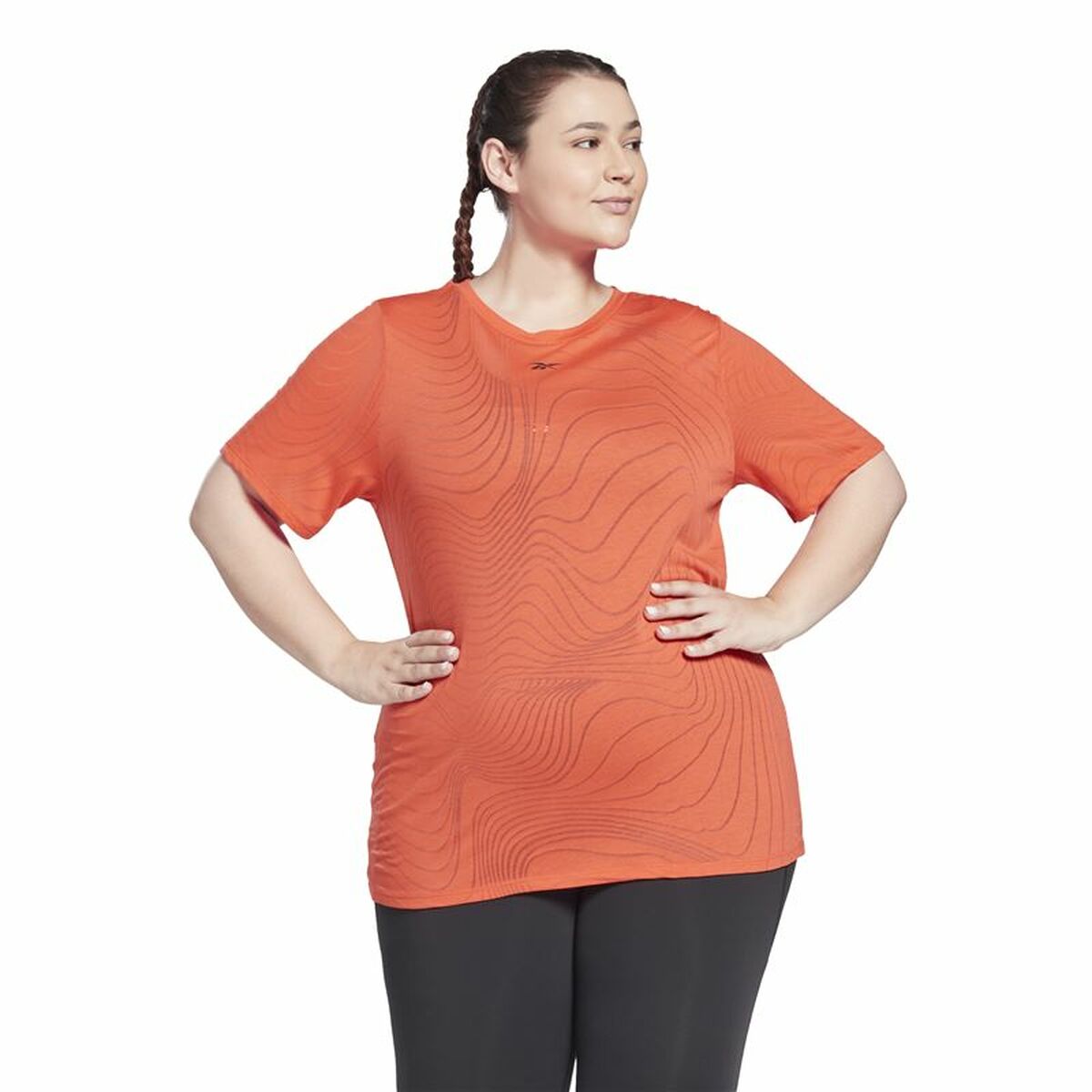 Maglia a Maniche Corte Donna Reebok Burnout Arancio