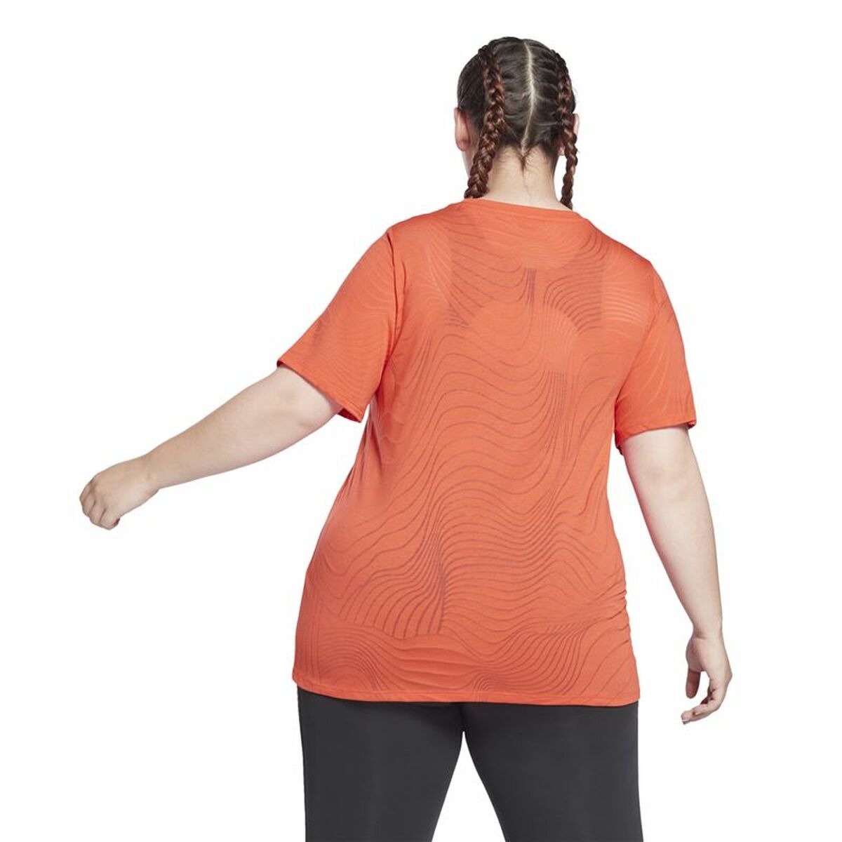 Maglia a Maniche Corte Donna Reebok Burnout Arancio