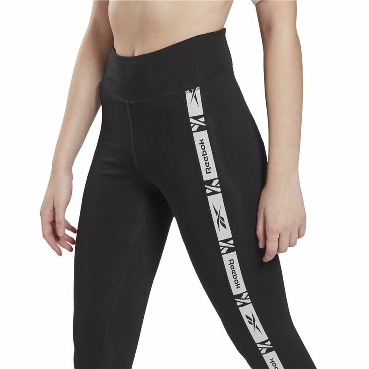 Leggings Sportivo da Donna Reebok TE Tape Nero