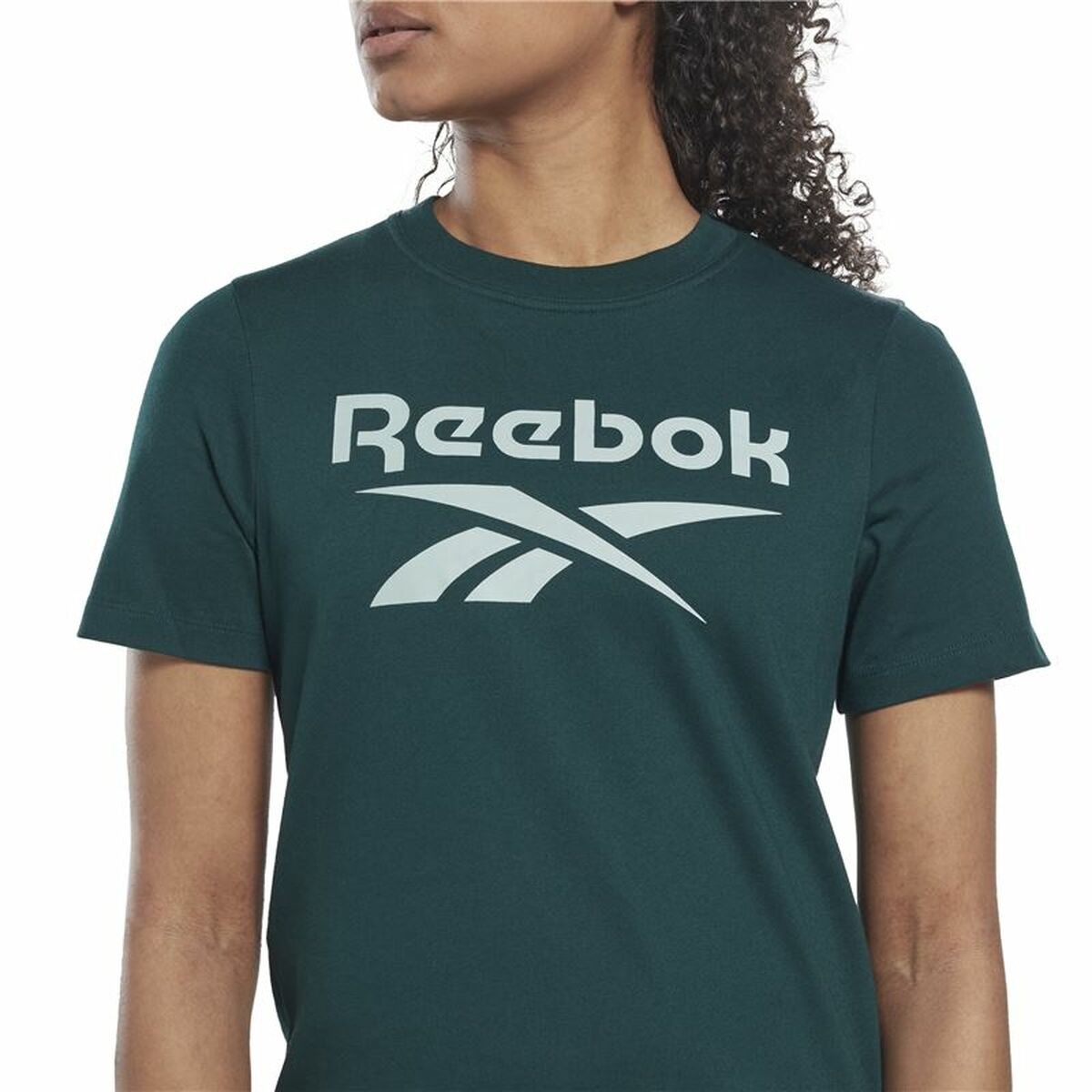 Maglia a Maniche Corte Donna Reebok  Identity Ciano