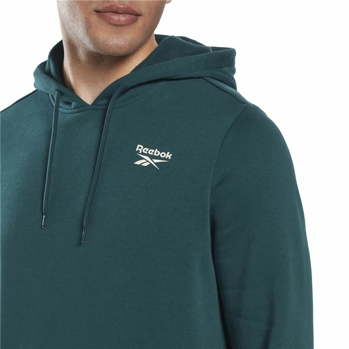 Felpa con Cappuccio Uomo Reebok Identity Fleece Verde