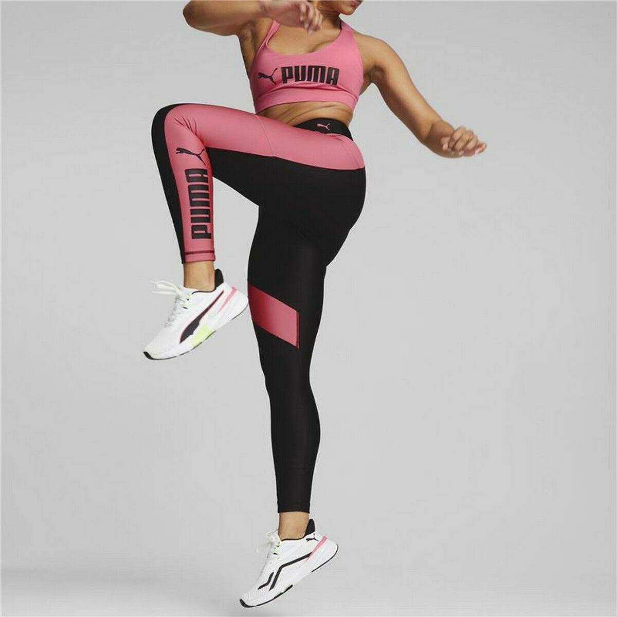 Leggings Sportivo da Donna Puma Nero Rosa