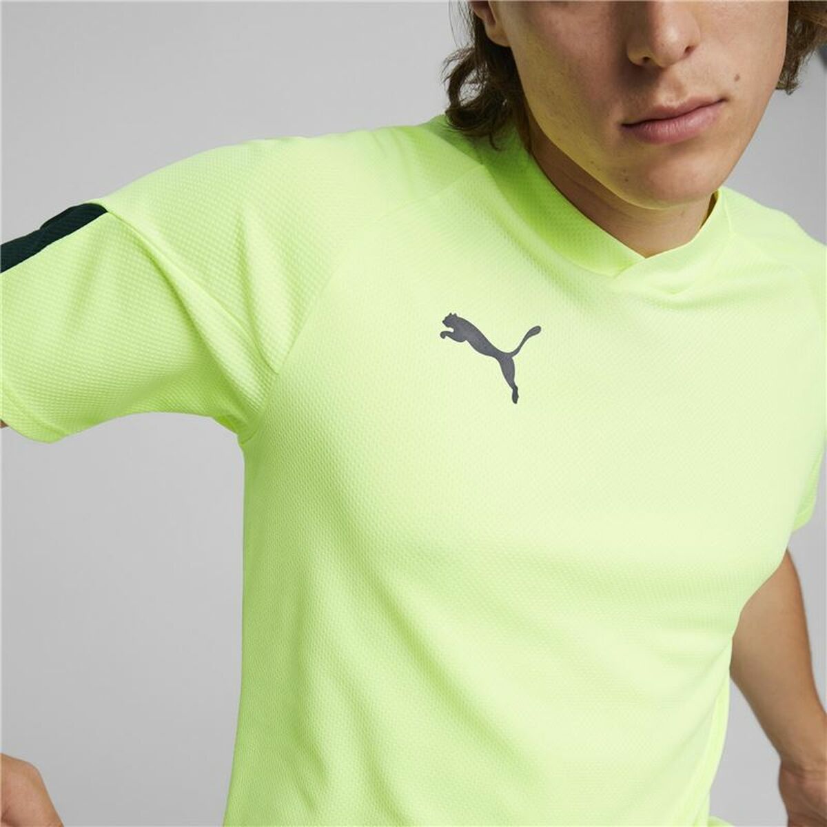 Maglia a Maniche Corte Uomo Puma Individual Final Verde limone Uomo