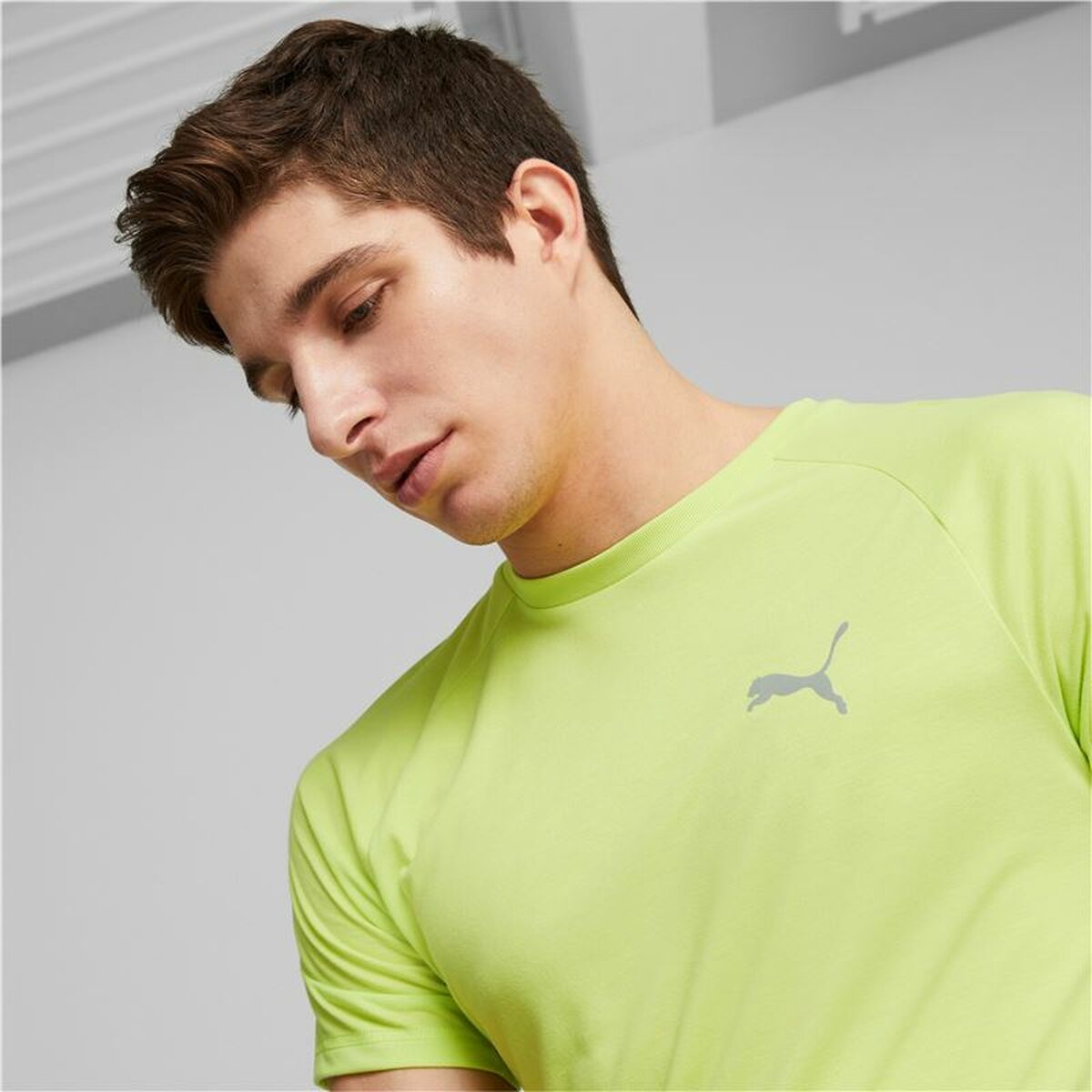 Maglia a Maniche Corte Uomo Puma Evostripe Verde