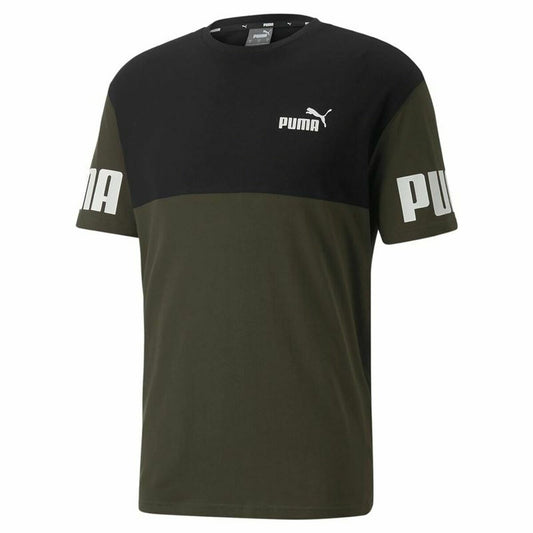 Maglia Sportiva a Maniche Corte Puma Power Colorblock Nero