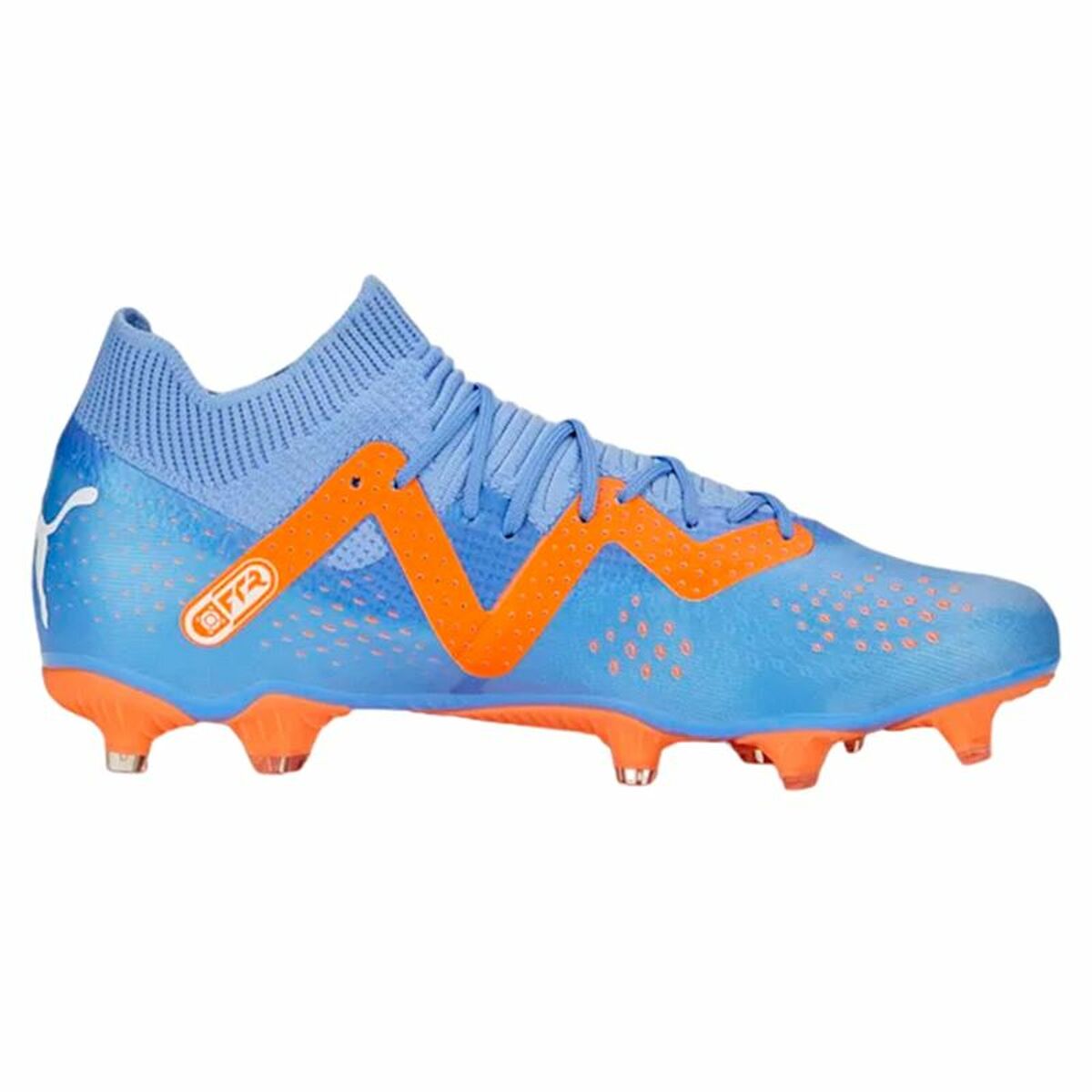 Scarpe da Calcio per Adulti Puma Future Match Fg/Ag  Glimmer Azzurro Arancio Donna
