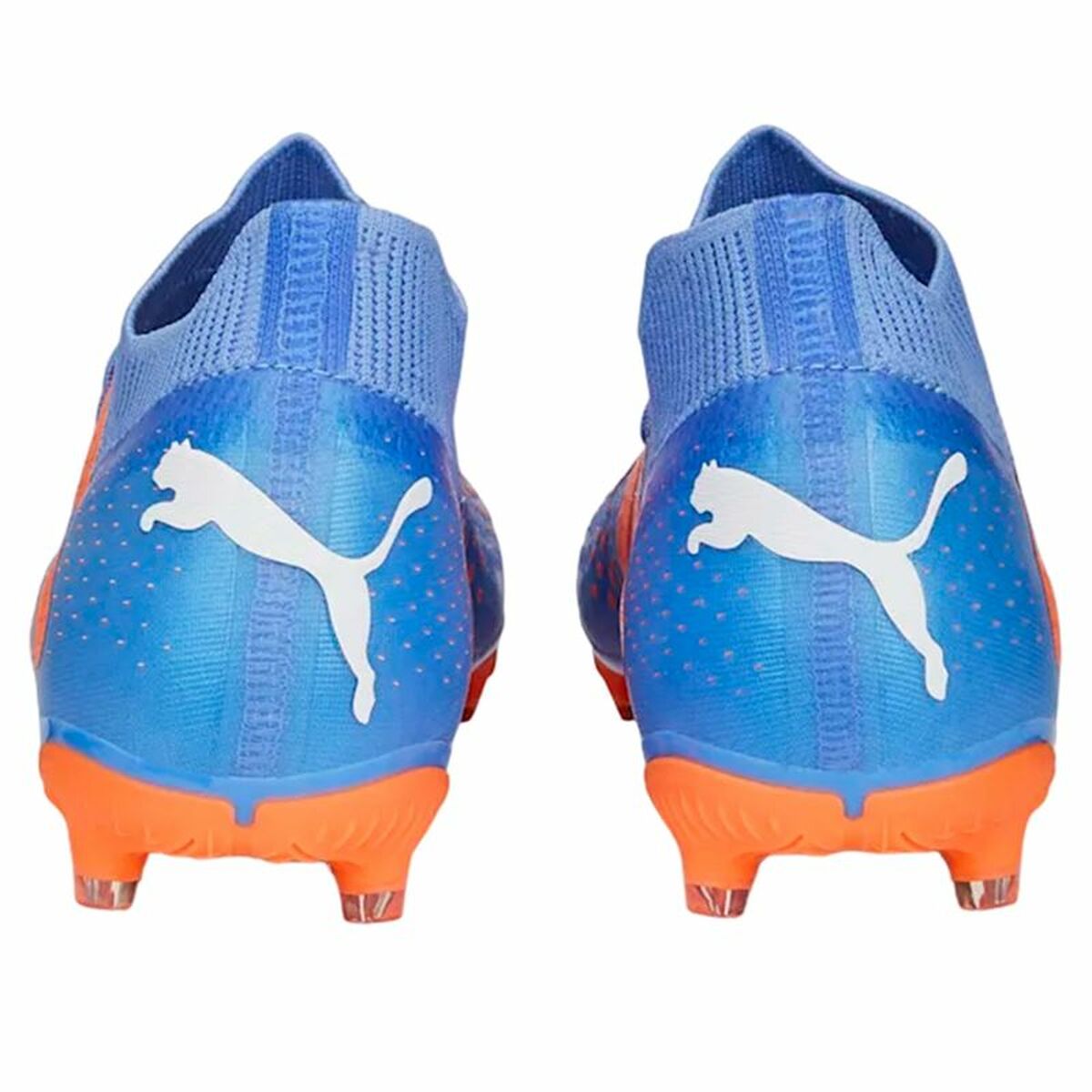 Scarpe da Calcio per Adulti Puma Future Match Fg/Ag  Glimmer Azzurro Arancio Donna