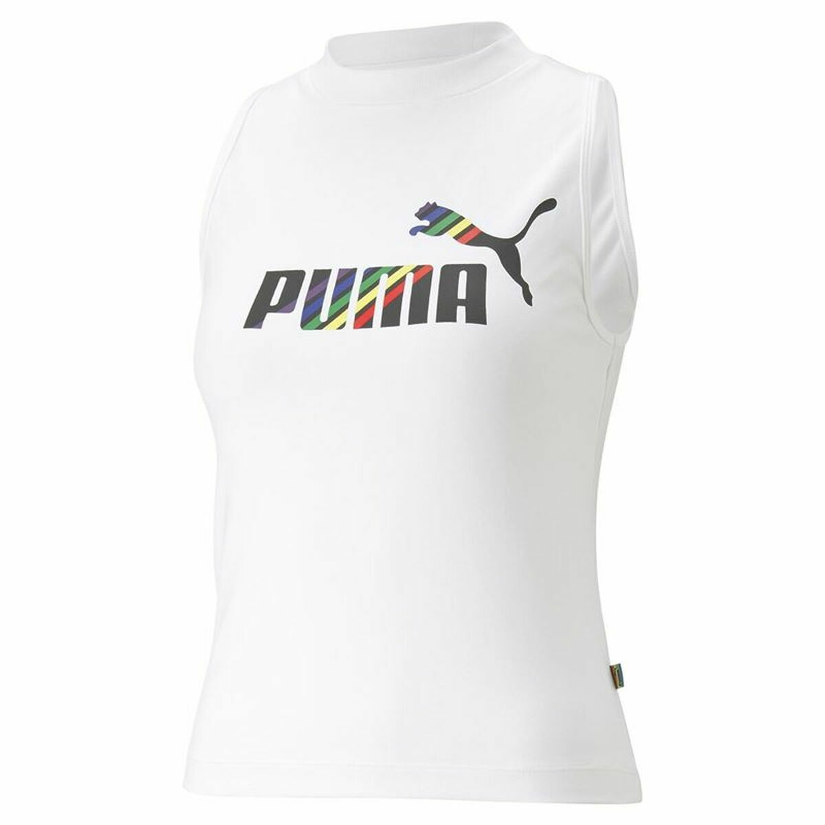 Maglia Smanicata da Donna Puma Ess+ Love Is Love Sl Bianco