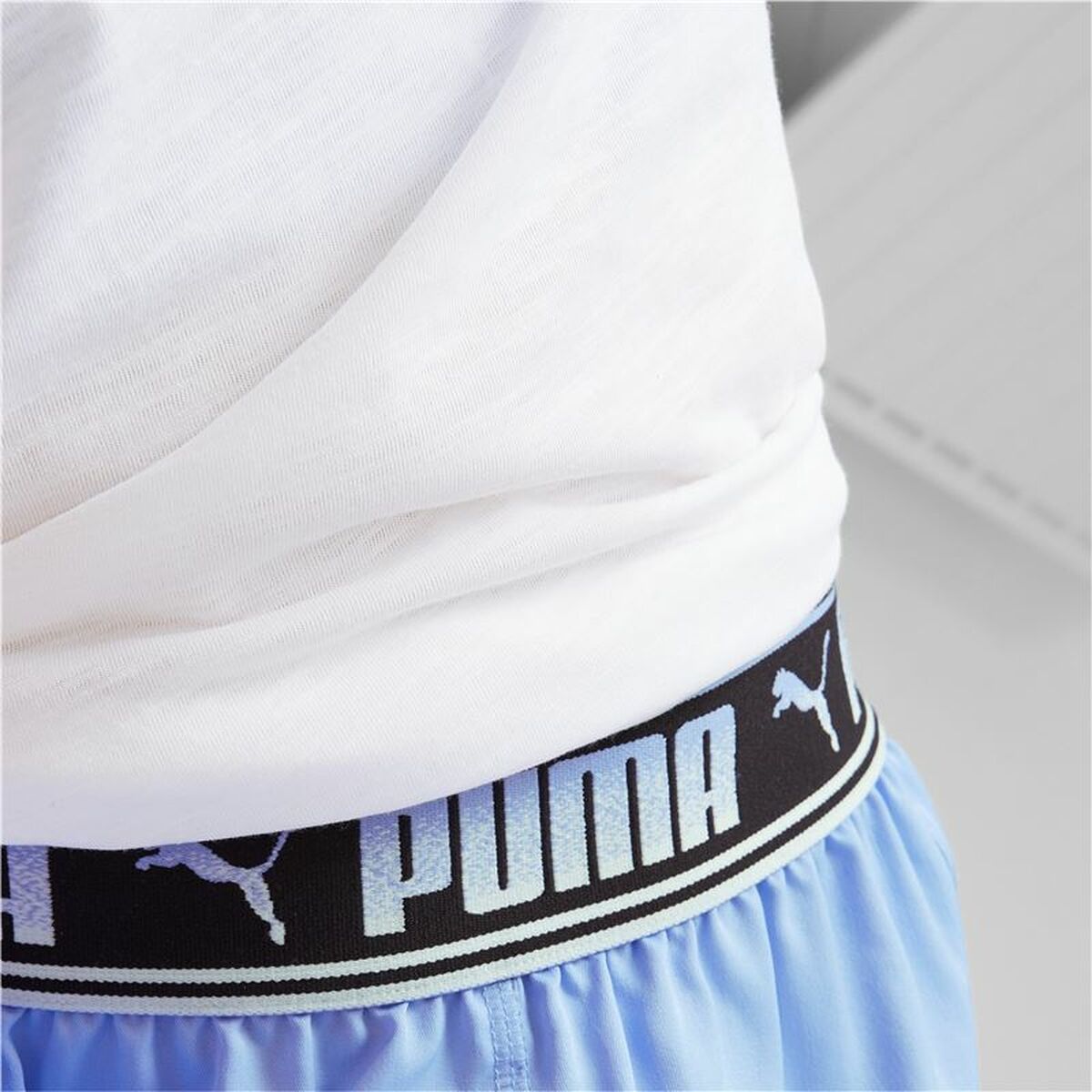 Pantaloncini Sportivi da Donna Puma Strong Azzurro