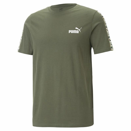 Maglia a Maniche Corte Uomo Puma Ess Tape Camo Moss S Verde Oliva