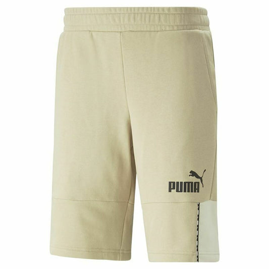 Pantaloncino Sportivo Puma  Essentials Block Tape Grigio Bianco