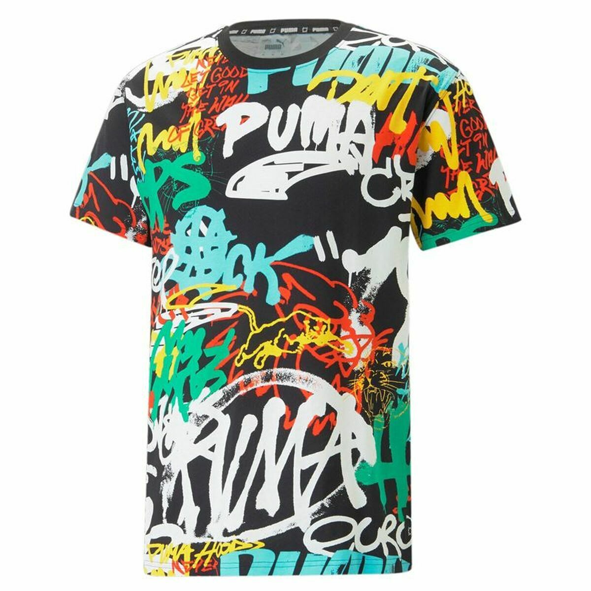 Maglia a Maniche Corte Uomo Puma Graffiti Nero