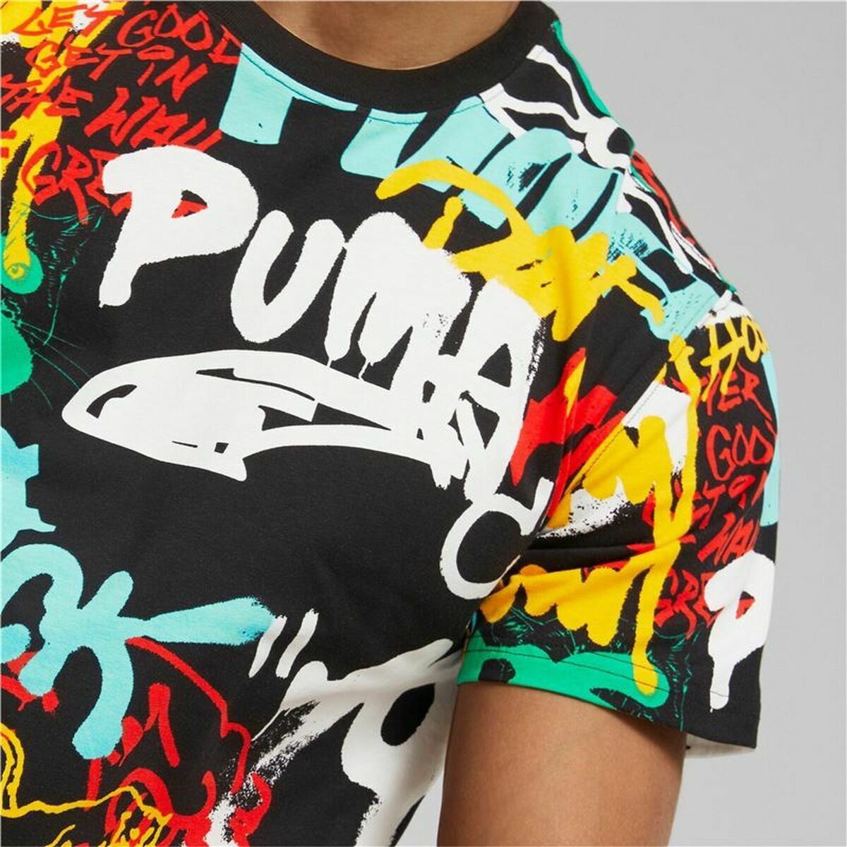 Maglia a Maniche Corte Uomo Puma Graffiti Nero