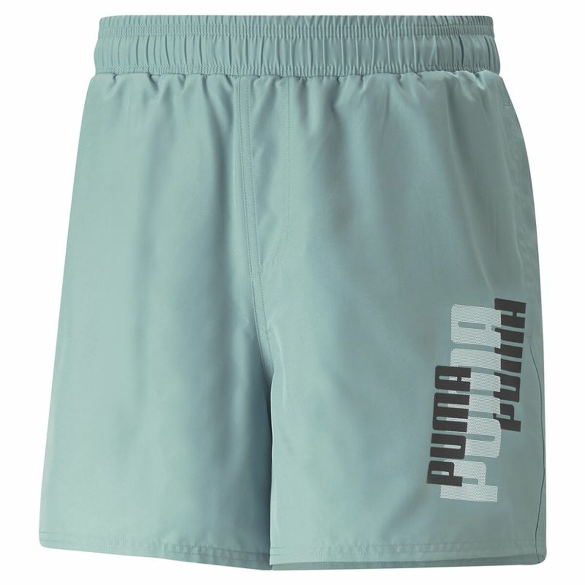 Pantaloni Corti Sportivi da Uomo Puma Ess+ Logo Power Acquamarina