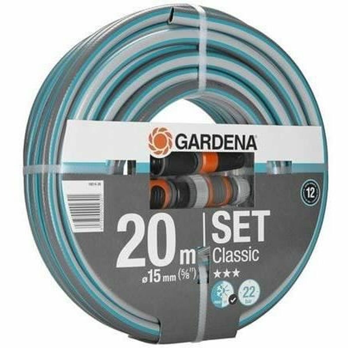 Set di tubi flessibili con accessori Gardena Classic 20 m Ø 15 mm