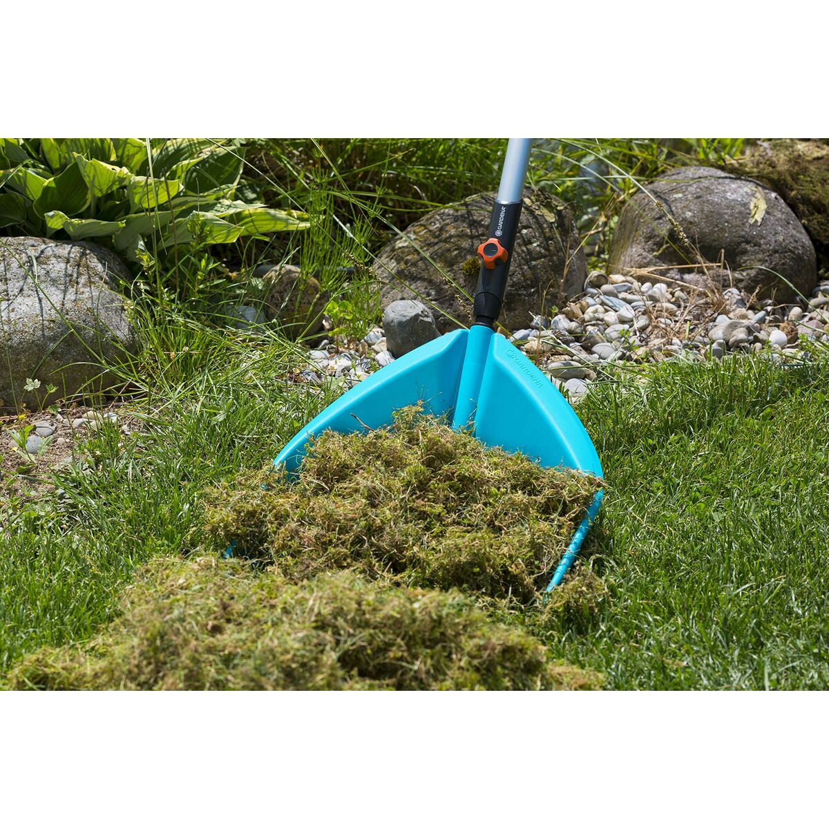 Rastrello per Raccogliere le Foglie Gardena Combisystem 3 in 1 Turchese