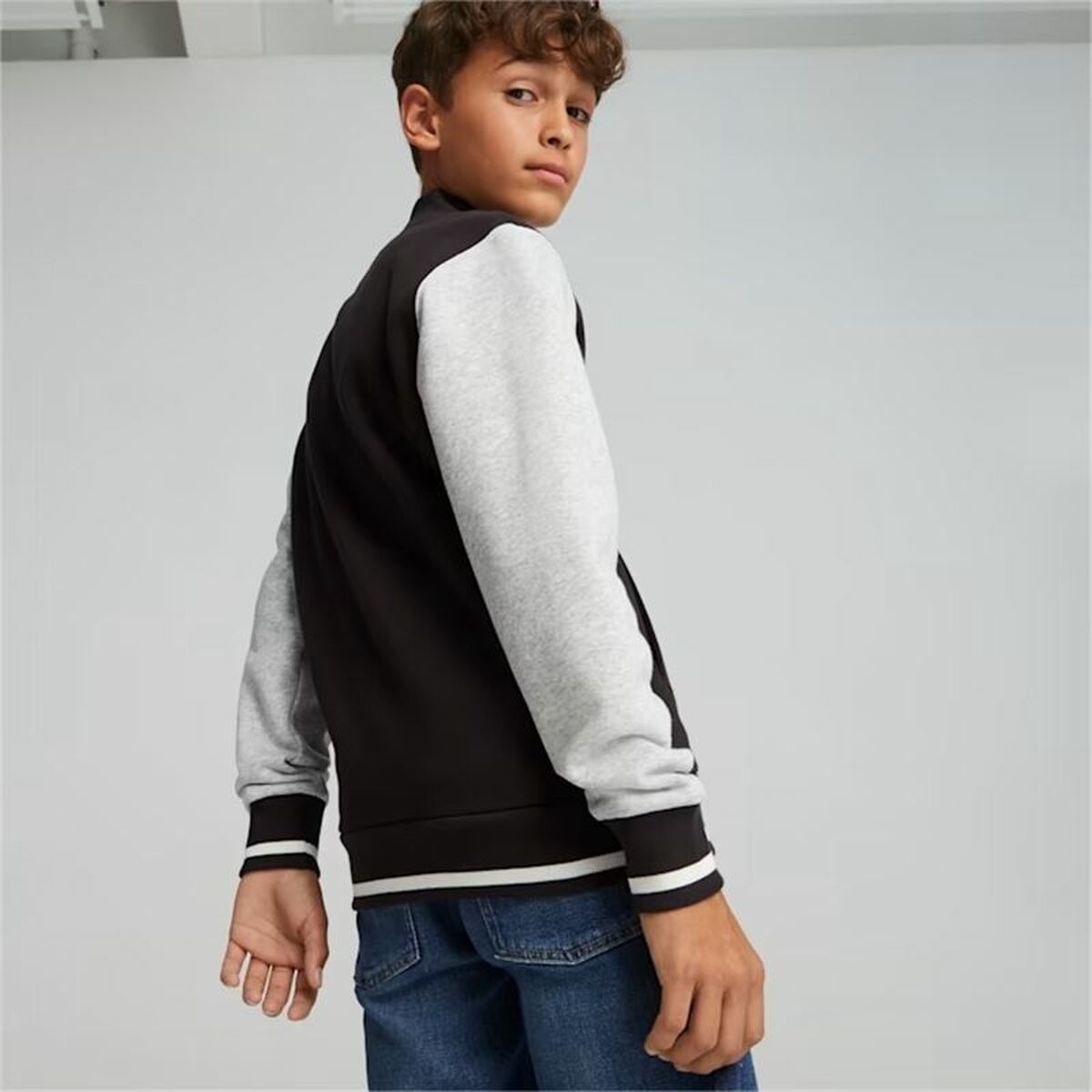 Felpa per Bambini Puma Squad Bomber Nero