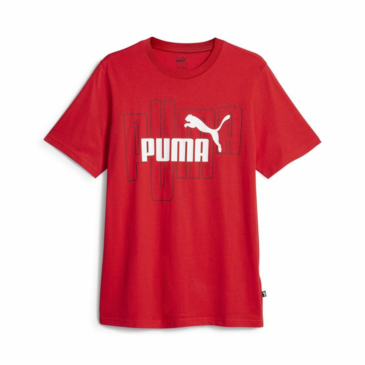 Maglia a Maniche Corte Uomo Puma Graphiccs No. 1 Logo Rosso