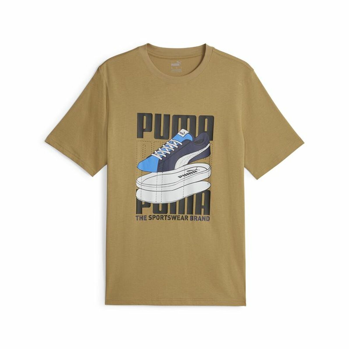 Maglia a Maniche Corte Uomo Puma Graphiccs Sneaker Marrone