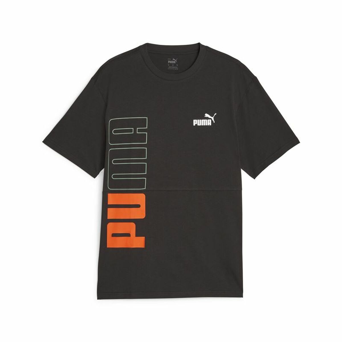 Maglia a Maniche Corte Uomo Puma Power Colorblock Nero