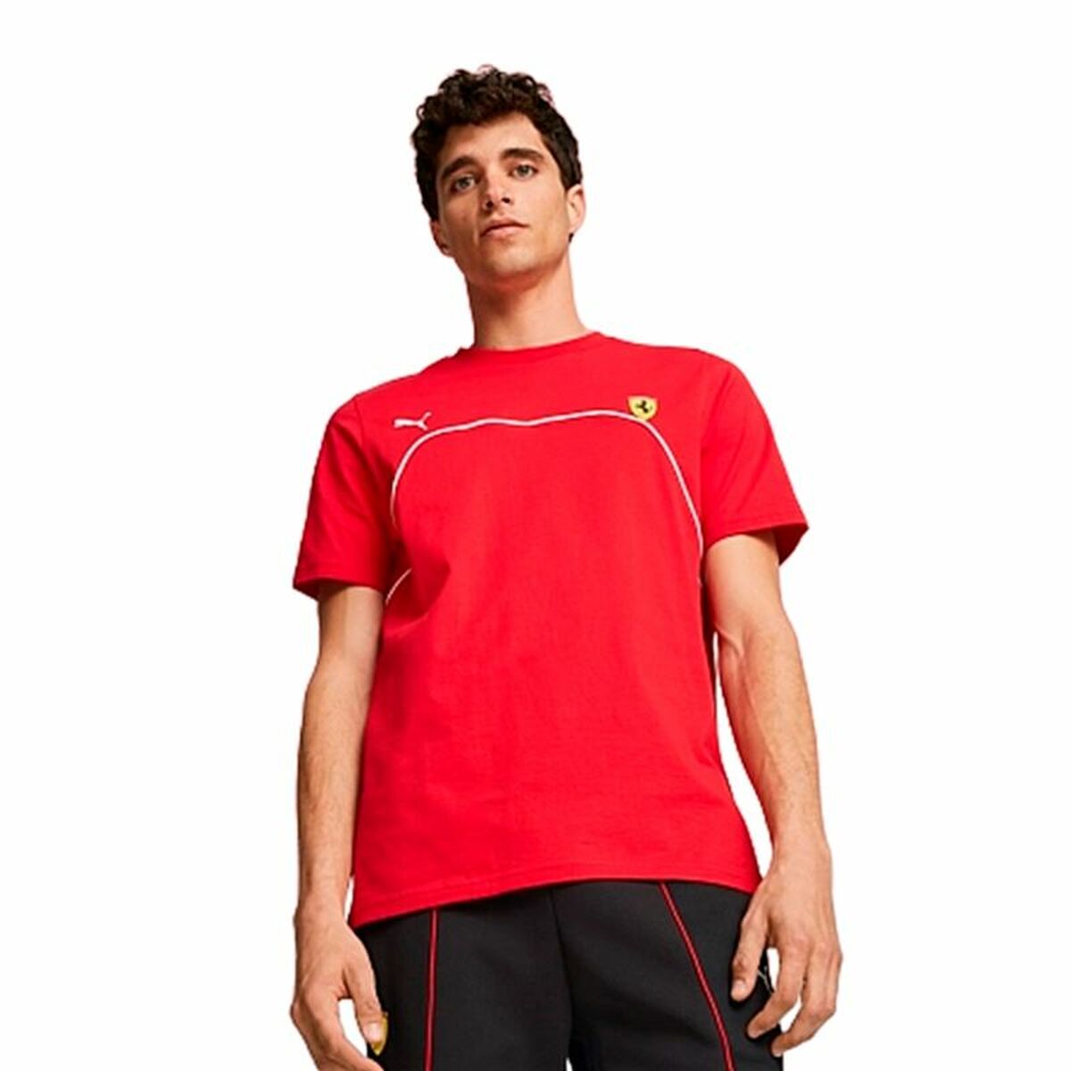 Maglia a Maniche Corte Uomo Puma Ferrari Race Rosso