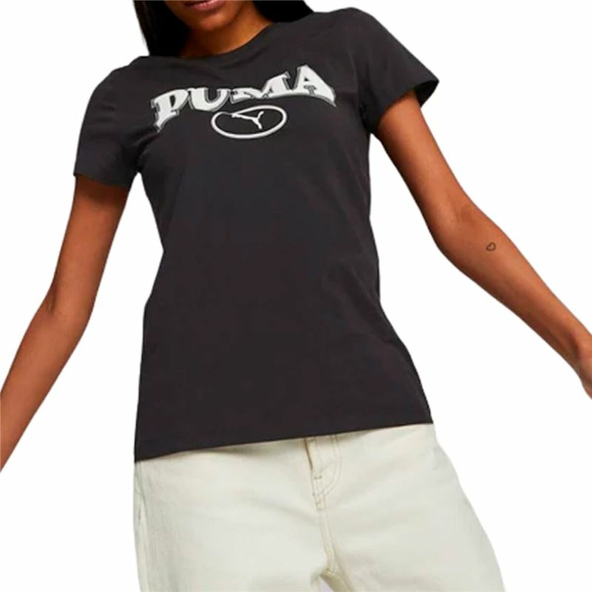 Maglia a Maniche Corte Donna Puma Squad Graphicc Nero