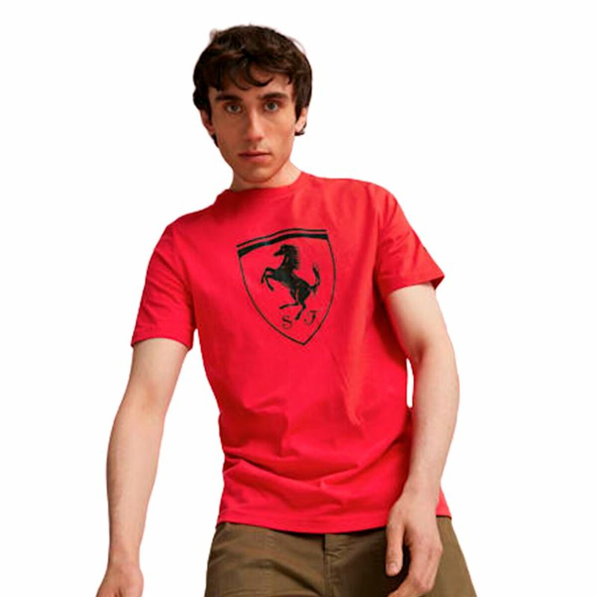 Maglia a Maniche Corte Uomo Puma Ferrari Race Tonal B Rosso