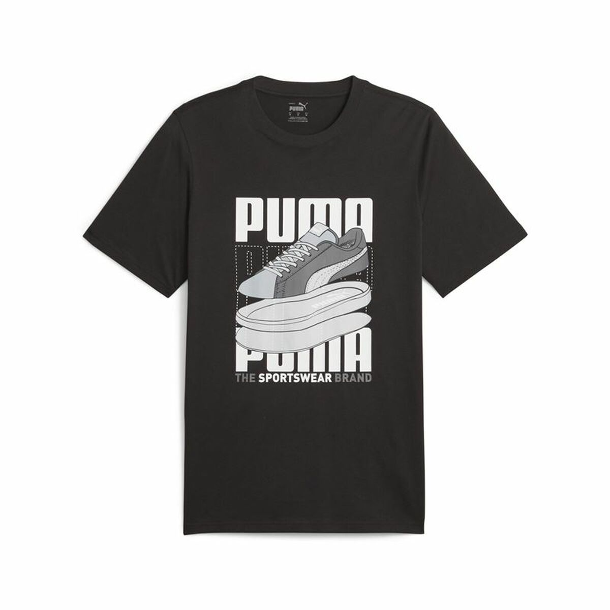 Maglia a Maniche Corte Uomo Puma Graphiccs Sneaker Nero