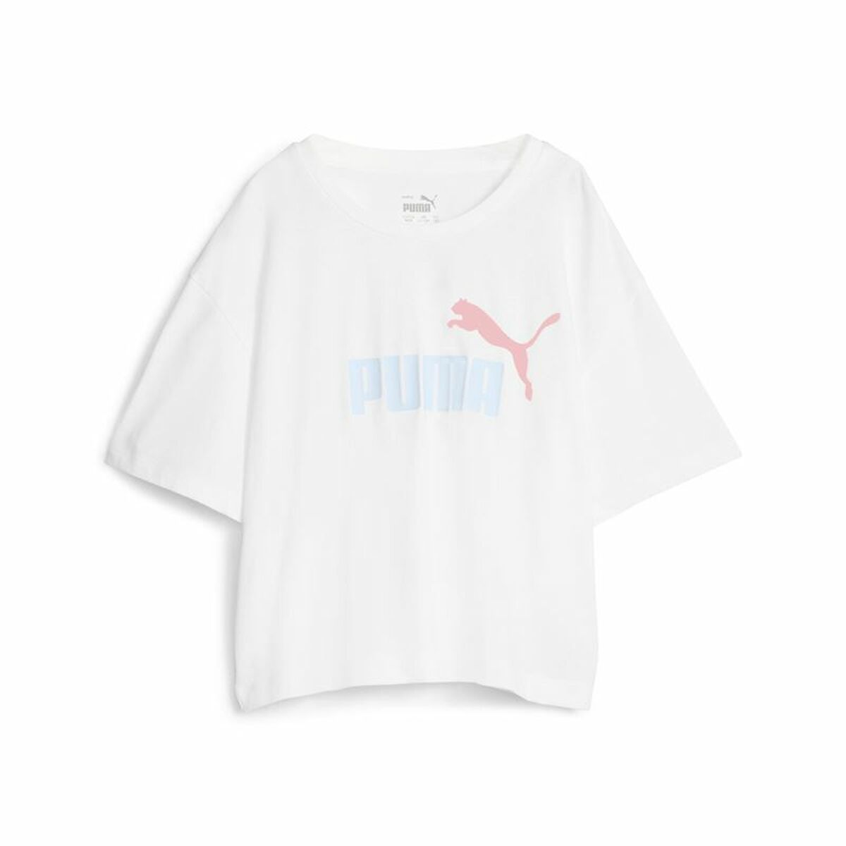 Maglia a Maniche Corte per Bambini Puma Girls Logo Cropped Bianco