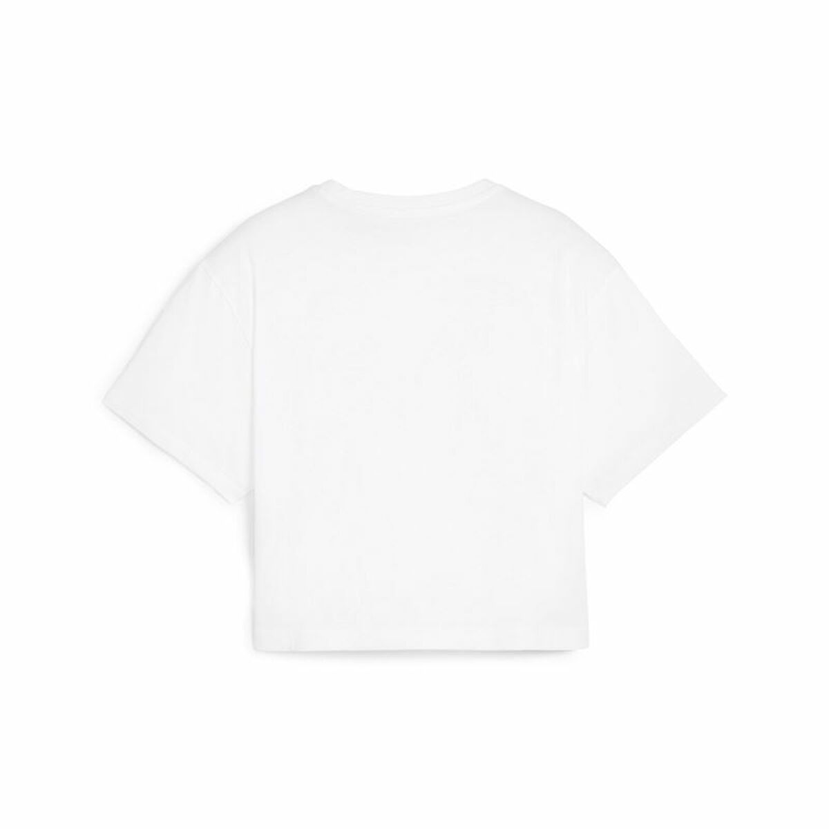 Maglia a Maniche Corte per Bambini Puma Girls Logo Cropped Bianco