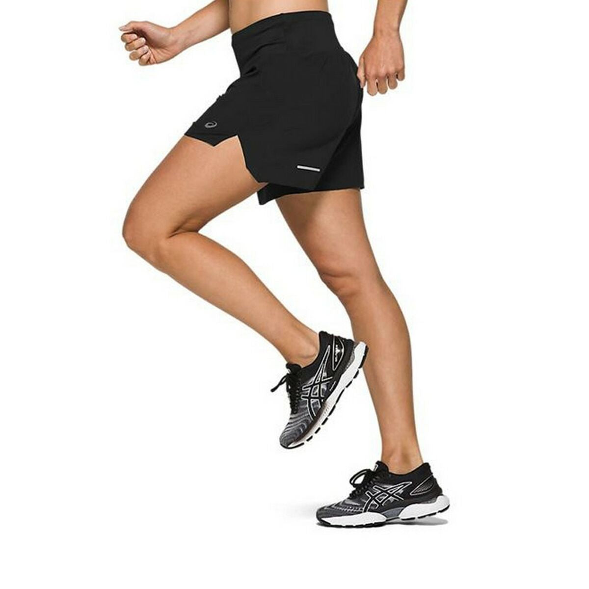 Pantaloncini Sportivi da Donna Asics Road 5.5In Nero