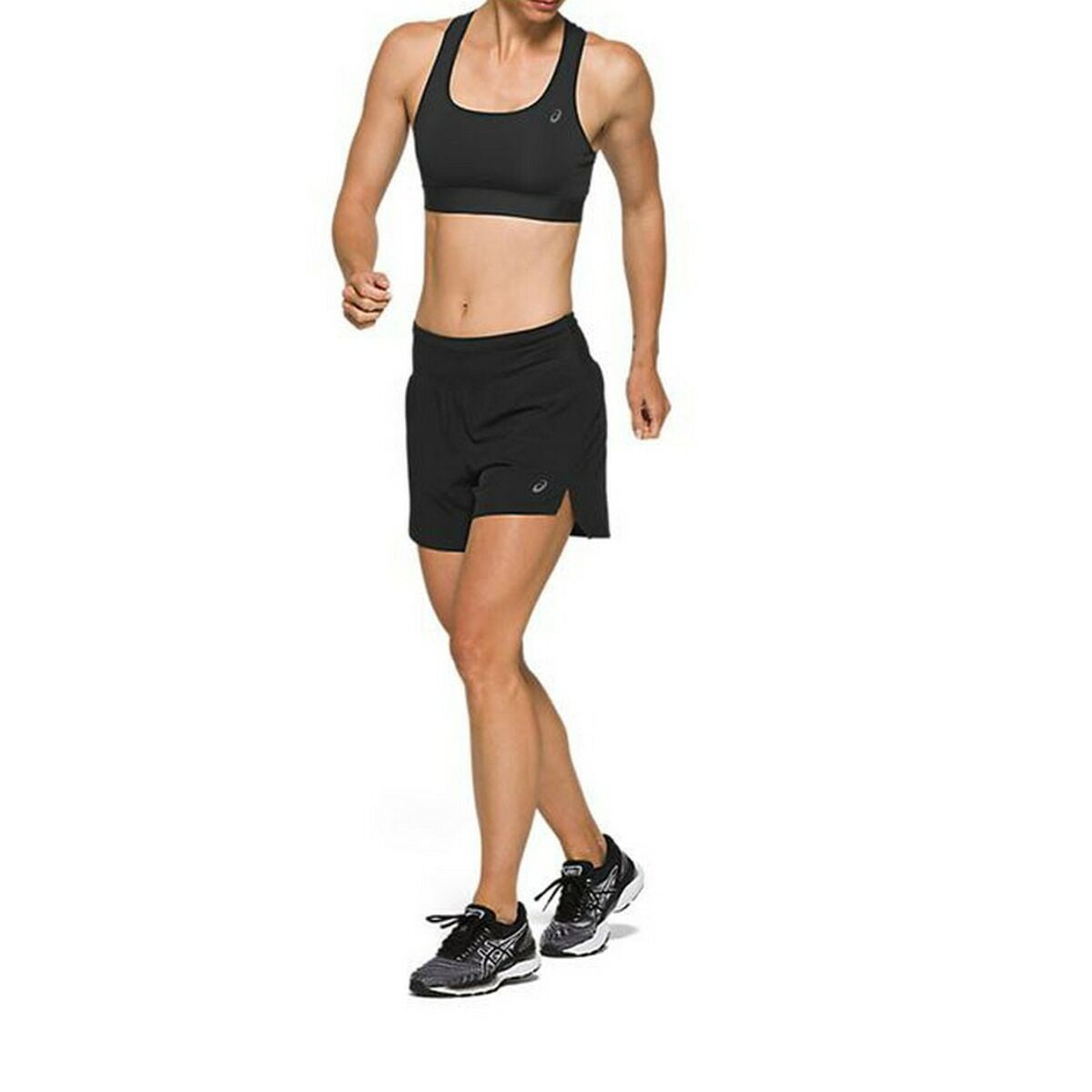 Pantaloncini Sportivi da Donna Asics Road 5.5In Nero