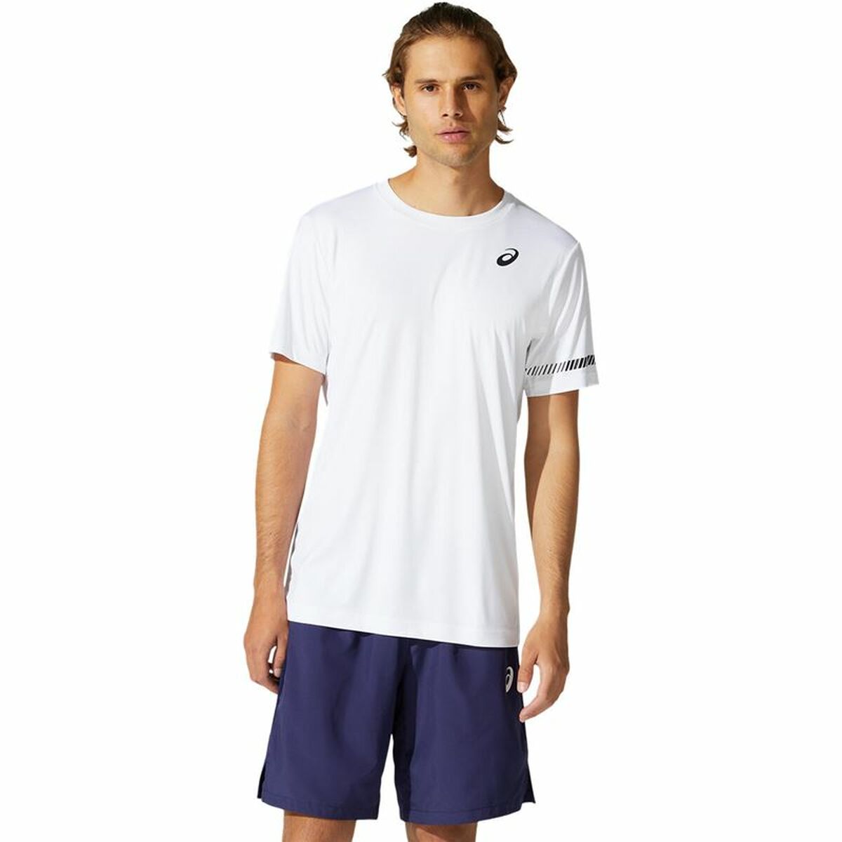 Maglia a Maniche Corte Uomo Asics Court Bianco