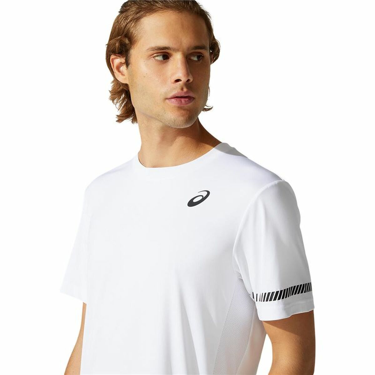 Maglia a Maniche Corte Uomo Asics Court Bianco