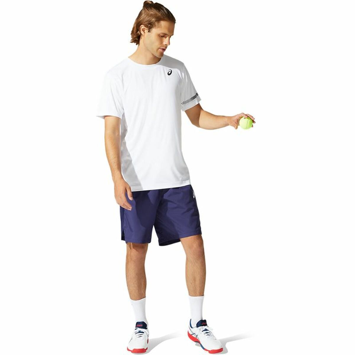 Maglia a Maniche Corte Uomo Asics Court Bianco