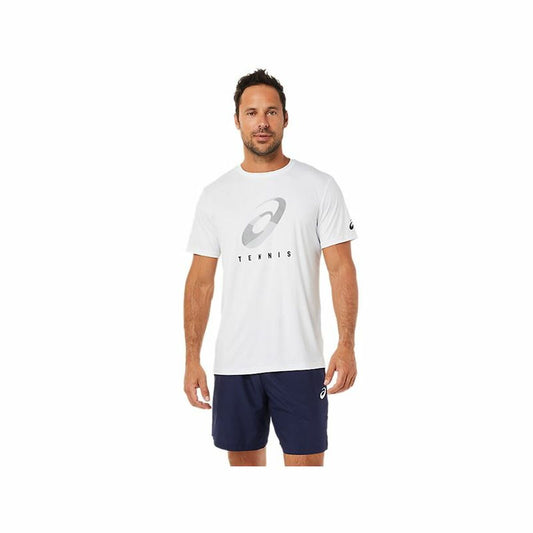 Maglia a Maniche Corte Uomo Asics Court Spiral Tee Bianco