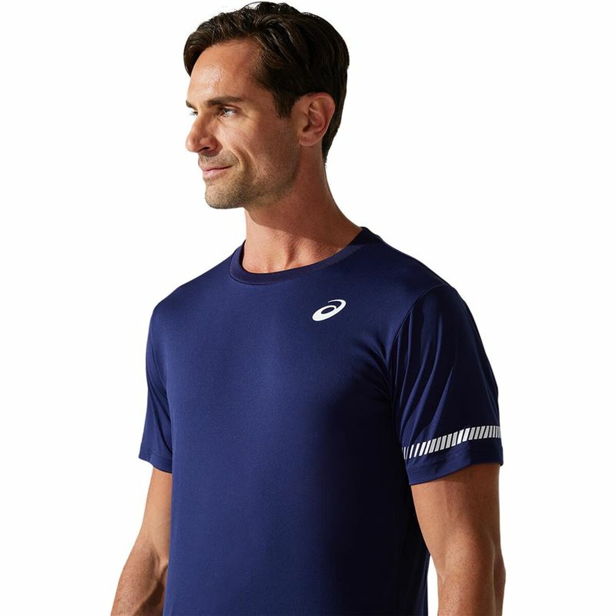 Maglia a Maniche Corte Uomo Asics Court SS Azzurro