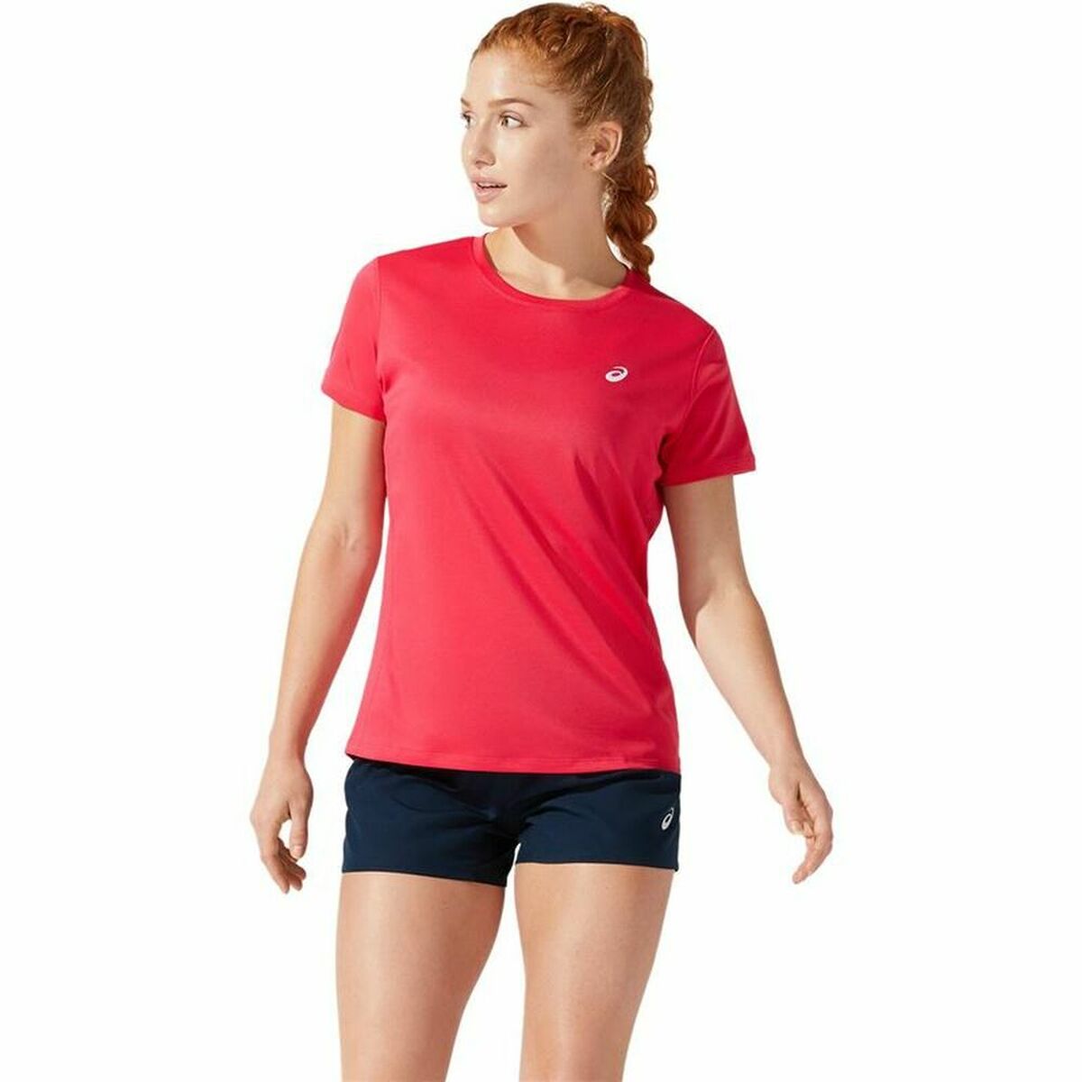 Maglia a Maniche Corte Donna Asics Core Rosso Cremisi