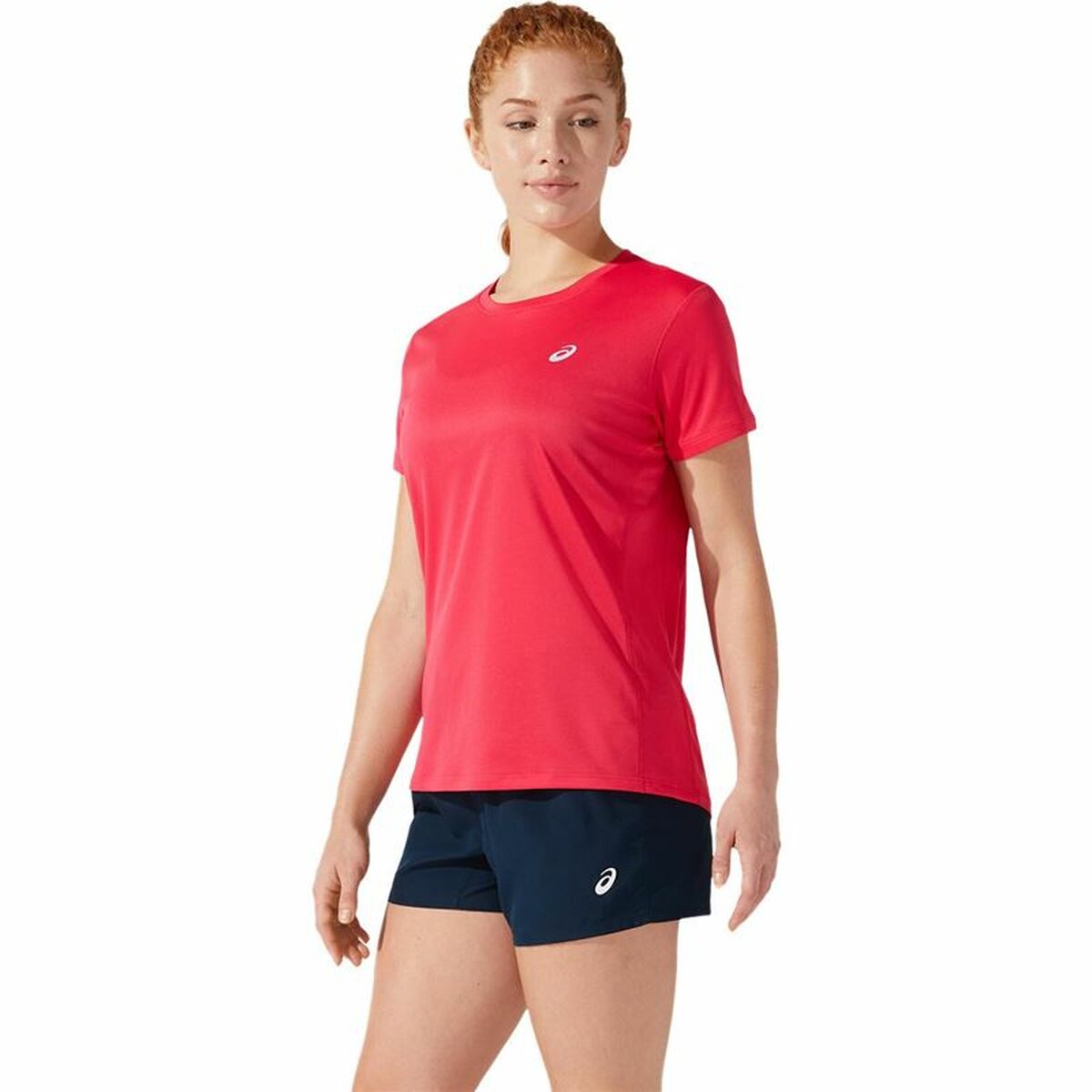 Maglia a Maniche Corte Donna Asics Core Rosso Cremisi