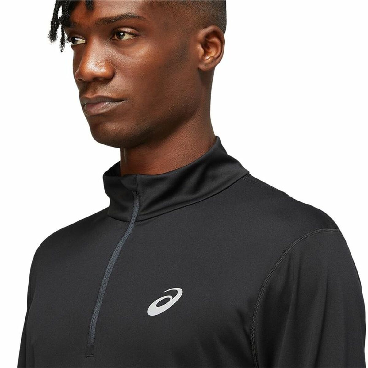 Maglia a Maniche Lunghe Uomo Asics Core 1/2 Nero Con cerniera